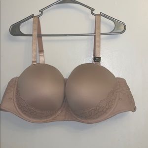 NEW torrid push up multi-way strapless nude bra